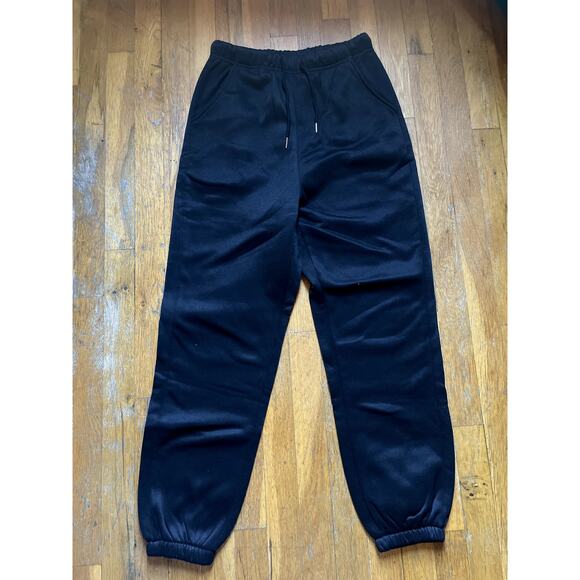 LADIES DRAWSTRING, JOGGER STYLE SWEAT PANTS-SLIGHT STRETCH-BNWOT-BLACK - Picture 1 of 2